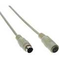 InLine PS/2 kabel, recht, MD6M/V, 10m, beige