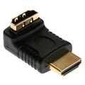 InLine  HDMI Adapter, Male/Female, gewinkelt oben, vergulde contacten