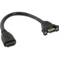 InLine HDMI Adapter Type A female to A female with flange 0.2m