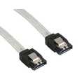 InLine SATA kabel,  transparant, met vergrendeling, 0.15m