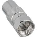 Coaxial adapter, F-plug (SAT) to IEC male plug (antenna), InLine