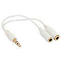 InLine Stereo Y-Cable 3.5mm Stereo male to 2x 3.5mm Stereo jacks white / gold