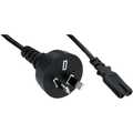 Voedingskabel, netstekker AustraliÃ«/ArgentiniÃ« naar Euro 8 socket, 3x0,75mm 1.8m