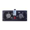 Ventilatorunit 2v zwart met thermostaat