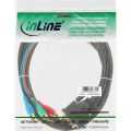 InLine DVI-I kabel 24+5 Male naar 3x Tulp contraplug RGB, 0.15m
