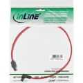 InLine SATA kabel,  met vergrendeling, één zijde 90° haaks, 0.3m