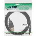 InLine  Mini-USB 2.0 Flatkabel, USB A Male naar Mini Male, 1,5m