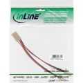InLine Inline - 3-pins V naar 2x 3-pins M ventilator kabel - 10cm