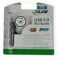 InLine PCI USB 2.0 host controller kaart (4-ext, 1-int. Poorten)