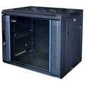 9HE 19Inch Wandkast, glazen voordeur, (BxDxH) 600x600x501mm