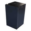 22HE 19Inch Wandkast, glazen voordeur, zwart (BxDxH) 600x600x1200mm