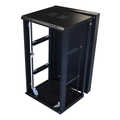 22HE 19Inch Wandkast, glazen voordeur, zwart (BxDxH) 600x600x1200mm