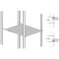 Zwaarlast plateau diepte verstelbaar zwart, 0,5HE, 450mm, voor 600mm diepe kast