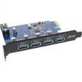 InLine pcie USB 3.0 4 Port Host Controller PCIe incl. Low Profile Bracket black