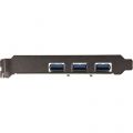 InLine 3+1 Port USB 3.0 Host Controller PCIe with SATA Power and LP Bracket