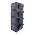 19' Serverkast, 42U glazen deuren, 4 Compartimenten BxDxH, 600x800x2000mm
