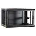 6HE 19Inch Wandkast, glazen voordeur, (BxDxH) 600x450x368mm