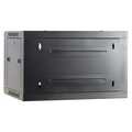 6HE 19Inch Wandkast, glazen voordeur, (BxDxH) 600x450x368mm