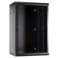 18HE 19Inch Wandkast, glazen voordeur, (BxDxH) 600x450x916mm