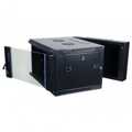 6HE 19Inch Wandkast, glazen voordeur, (BxDxH) 600x600x368mm