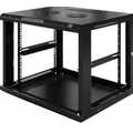 6HE 19Inch Wandkast, glazen voordeur, (BxDxH) 600x600x368mm