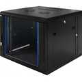 6HE 19Inch Wandkast, glazen voordeur, (BxDxH) 600x600x368mm