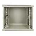 15HE 19Inch Wandkast, glazen voordeur, (BxDxH) 600x600x769mm, Licht Grijs