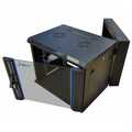 15HE 19Inch Wandkast, glazen voordeur, (BxDxH) 600x600x769mm, Licht Grijs