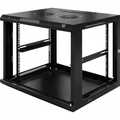 9HE 19Inch Wandkast, glazen voordeur, (BxDxH) 600x600x501mm