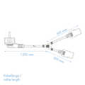 Voedings Y-kabel  zwart, 1.7m