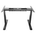 Dual motor sit-stand desk frame, 3 column stages, black