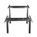 Triple motor sit-stand desk frame, face-to-face design