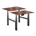 Triple motor sit-stand desk frame, face-to-face design