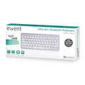 Ewent Toetsenbord Bluetooth, Qwerty, zilver met wit