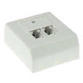 ACT Modulair opbouwdoos unshielded 2 ports German Style CAT5E