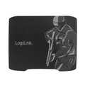 XXL gaming mousepad, 330 x 250 mm, black with imprint