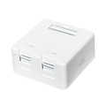 Keystone surface mounted box 2 ports, white