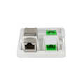 Empty box for 2 keystone modules, surface mount, white