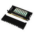 Mini-Patchpanel STP 8xRJ45 Cat.6A, 10inch 0,5U, black