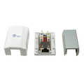 Cat 6A wall outlet surface box 1 x RJ45 afgeschermd, wit