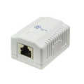 Cat 6A wall outlet surface box 1 x RJ45 afgeschermd, wit
