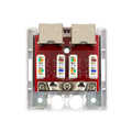 Cat 6A wall outlet surface box 2 x RJ45 afgeschermd, wit