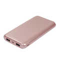 Power bank 10000 mAh, 2x USB-A, slim, rose gold