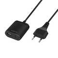 USB charger with 1,5 m fixed cable 1x USB A 1x USB-C 12 W