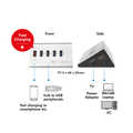 USB 3.0 High Speed hub 4-port + 1x Fast Charging port