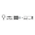 USB adapter with 3.5 mm TRRS jack