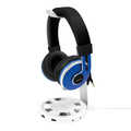 Aluminum headset stand, with 3x usb and 3,5mm ports, silver
