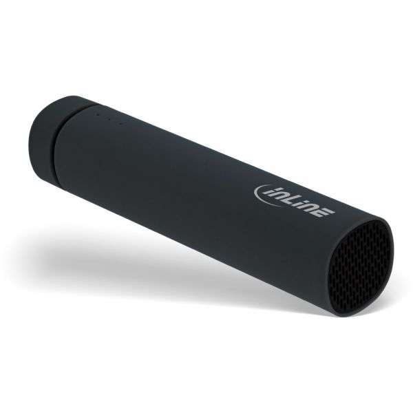 Naar omschrijving van 01472B - InLine USB Soundbank PowerBank 2.200mAh with Speaker and LED indicator, black