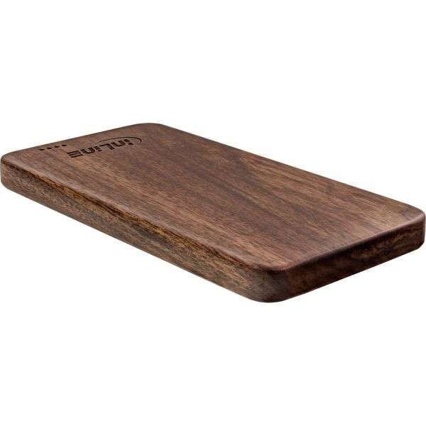 Naar omschrijving van 01478S - InLine USB PowerBank 5.000mAh â€œwoodplateâ€œ with LED Display real walnut wood