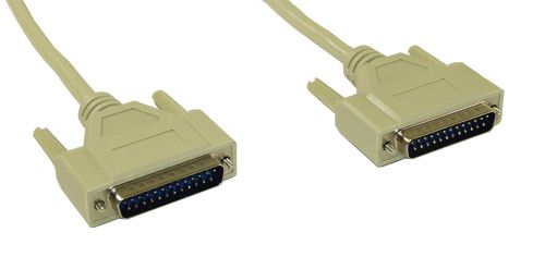 Naar omschrijving van 11112M - InLine SeriÃ«le kabel,  gegoten, DB25M/M, 1:1, 2m, beige